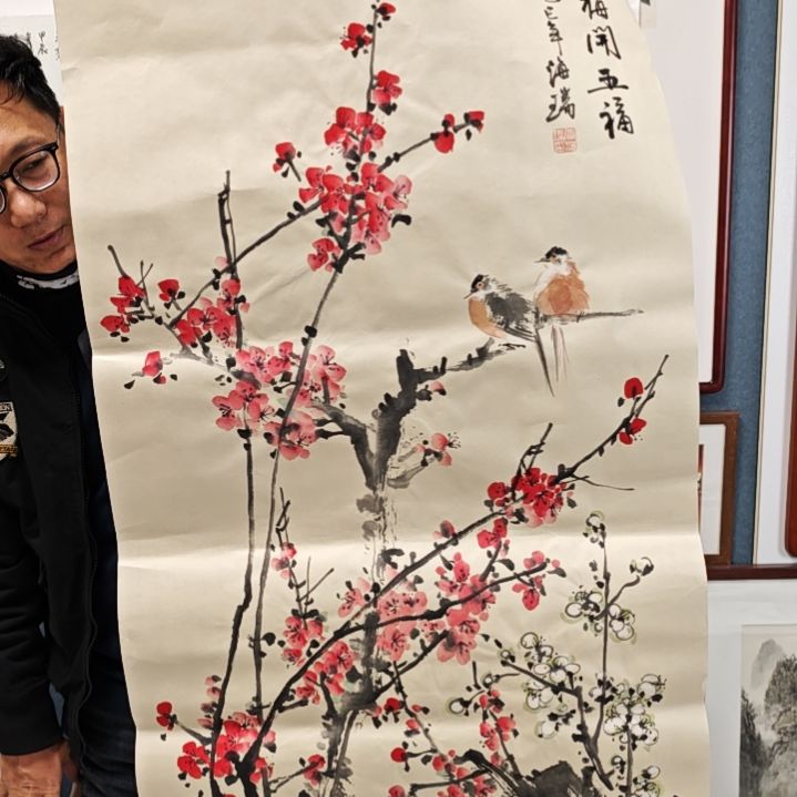 国画贾海瑞老师现场定制