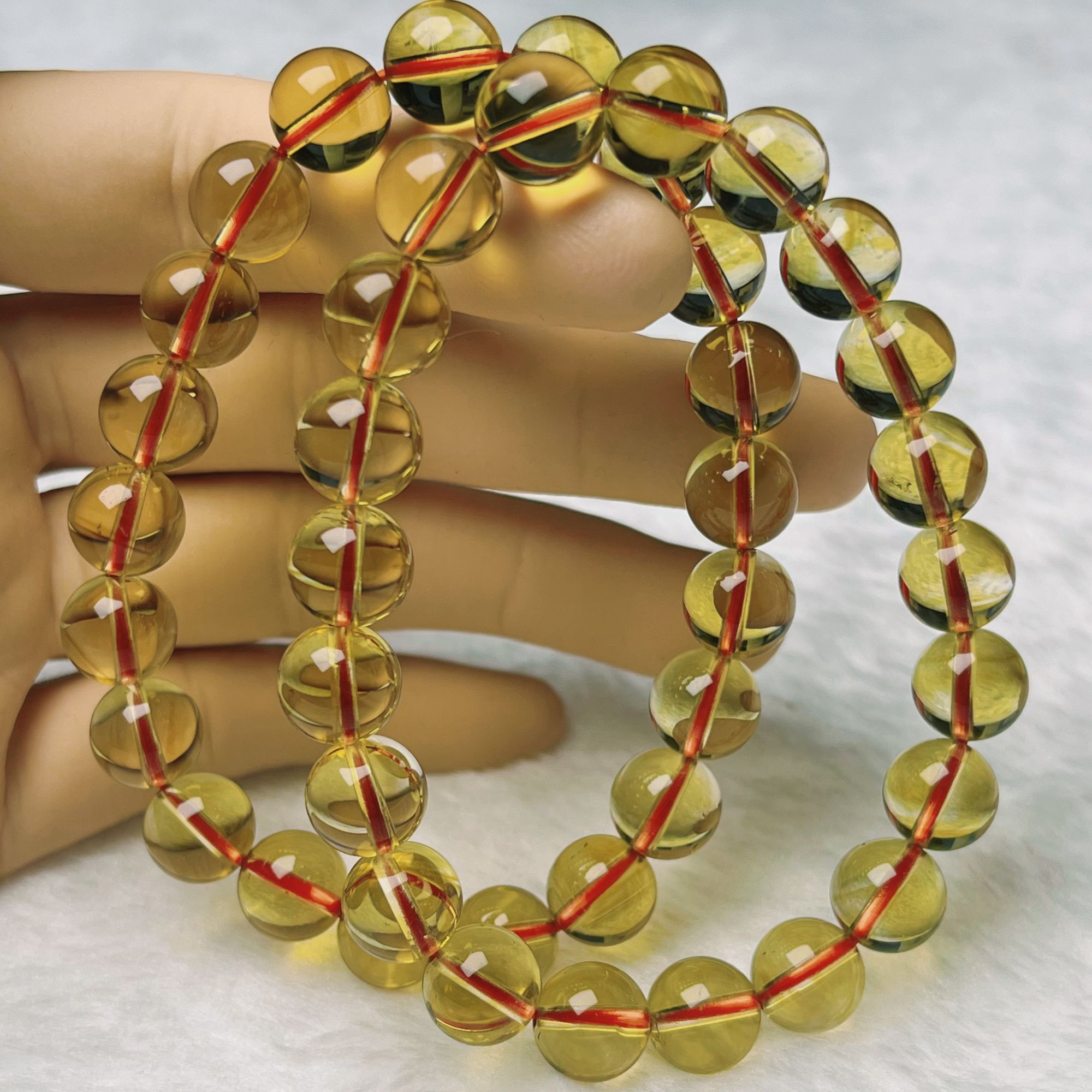 （晶界探索）巴西金橘黄水晶手链 高品暴力黄水晶 多样性发其一