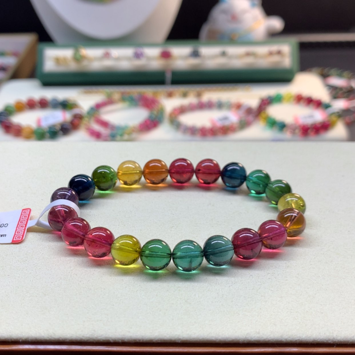 【闪购商品】碧玺手链未镶嵌碧玺色标8.6mm