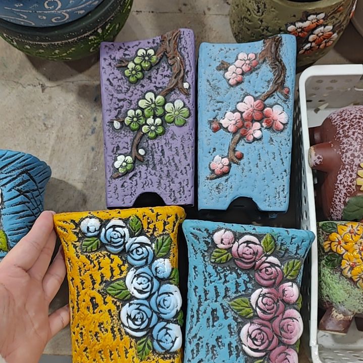 陶吸水透气的白陶花盆凑满12发货