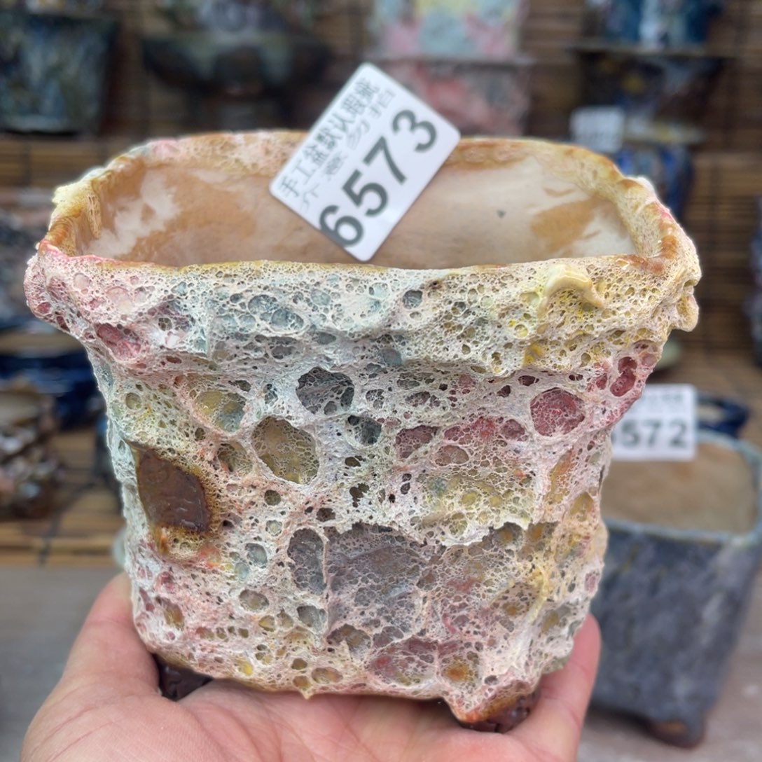 手工花盆默认瑕疵完美者勿拍