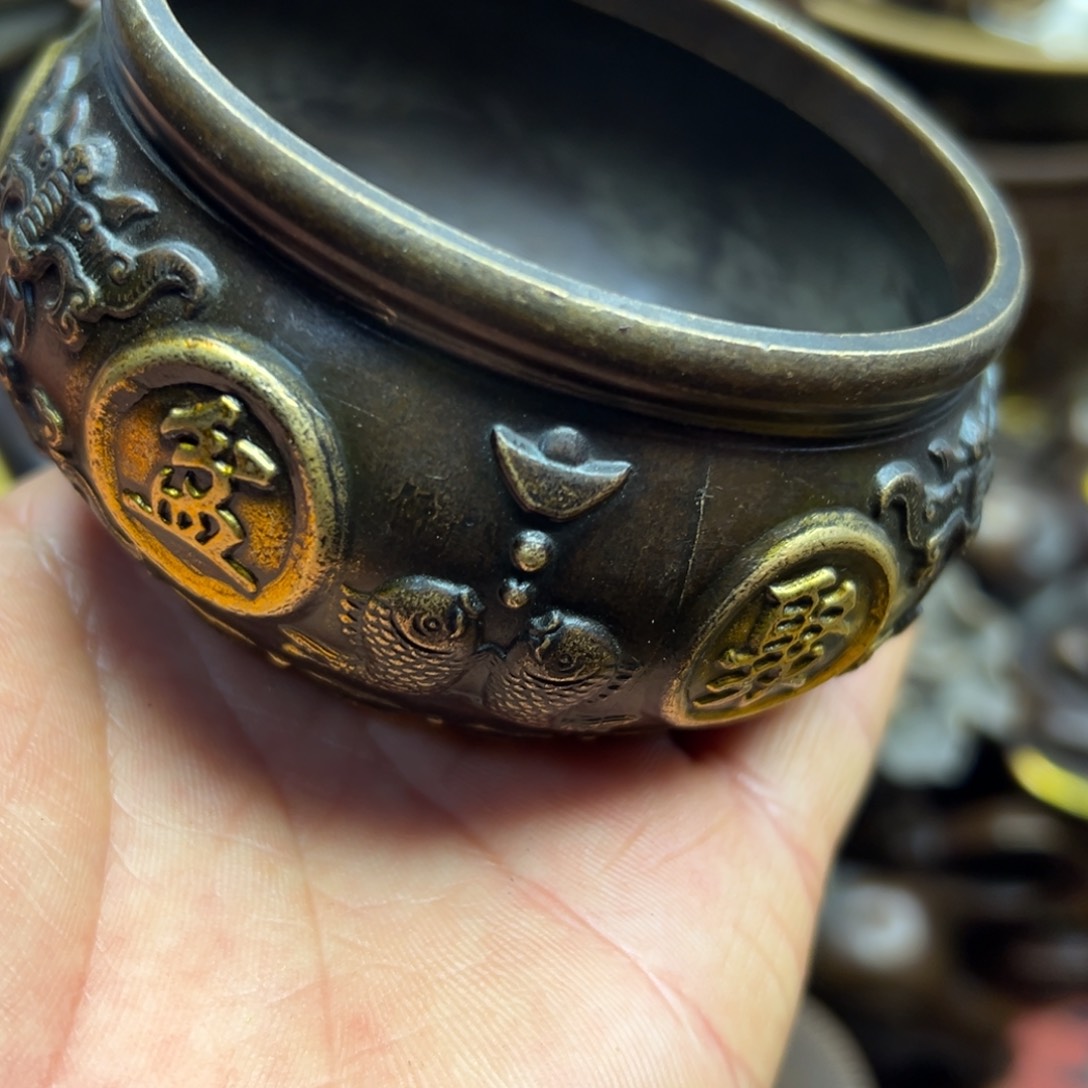 铜摆件欢迎欢迎你