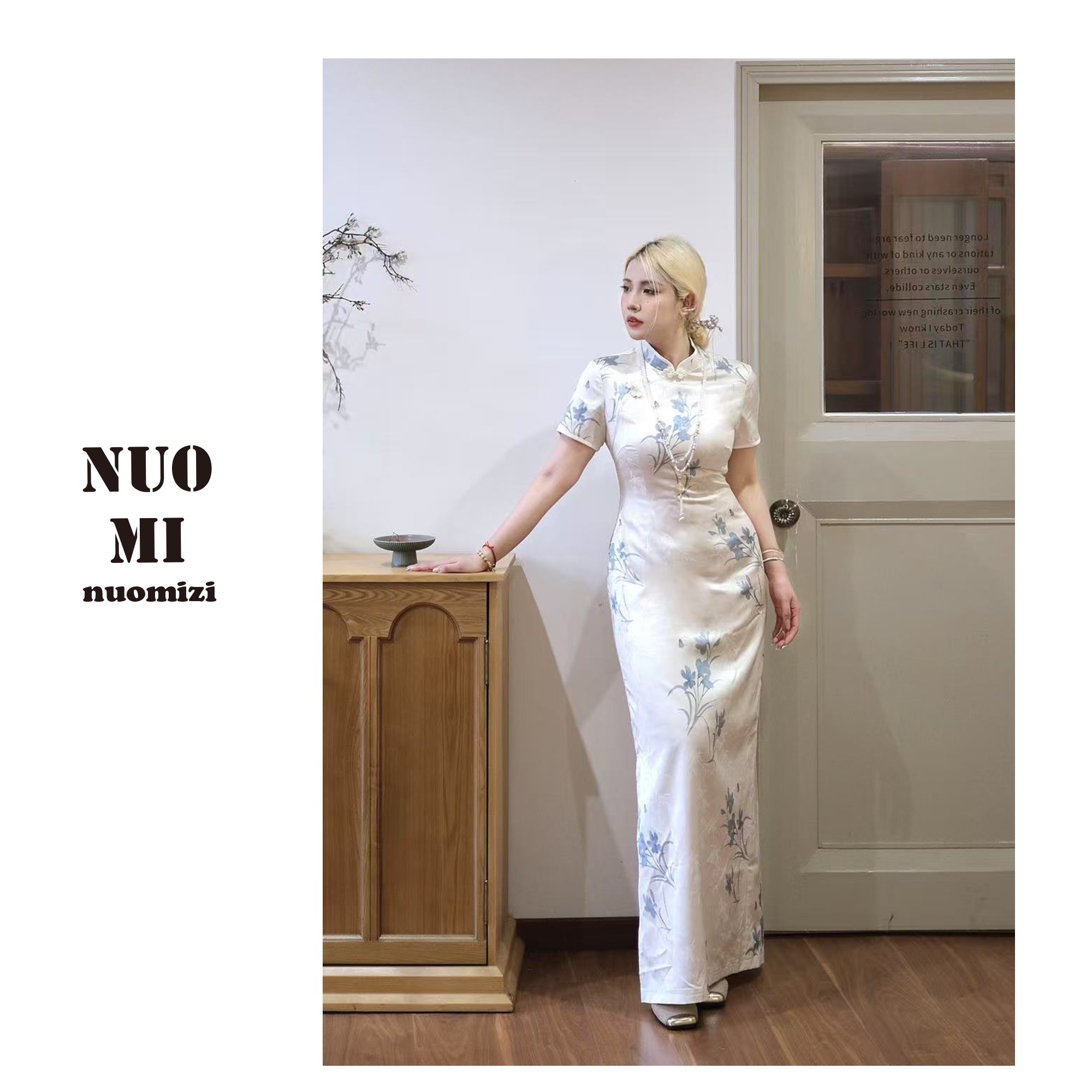 ZOZ糯米子[玉婉凝香]新中式国风改良旗袍2025新款高端素雅连衣裙