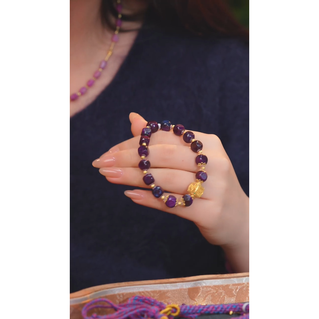 苏纪石（舒俱来）手链18K金镶嵌多样性发@@N3207