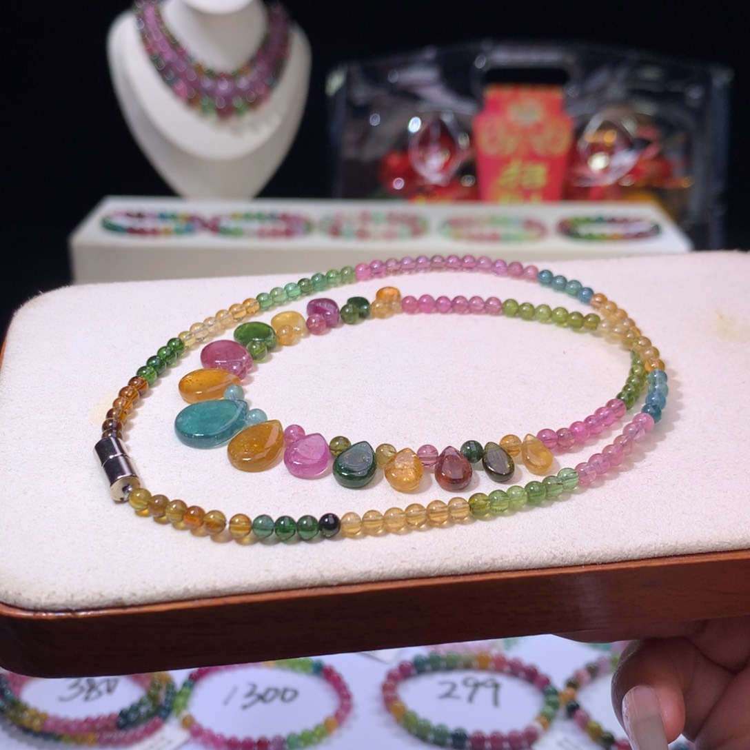 碧玺手链合金碧玺