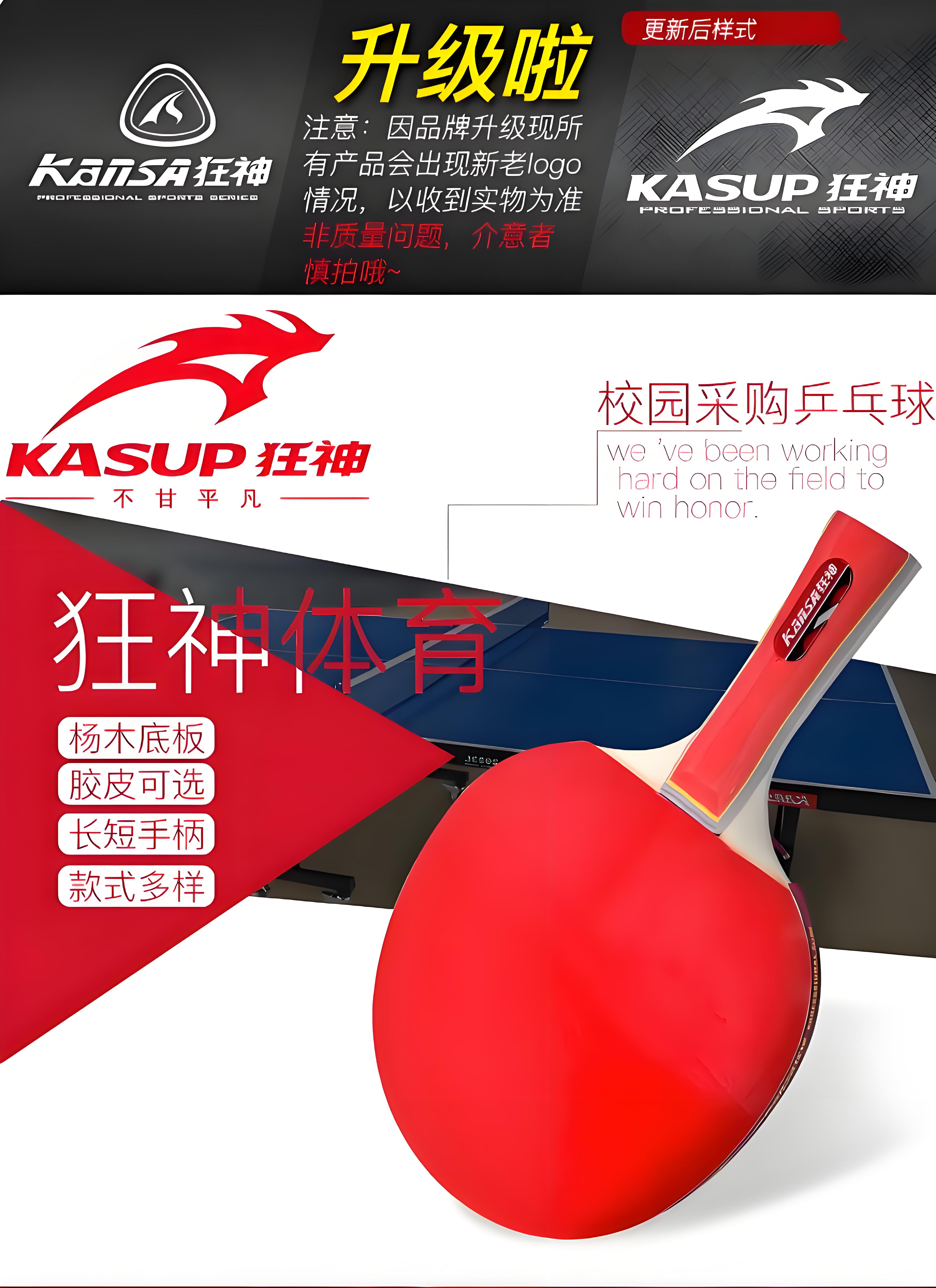 狂神KS0619双面反胶适合初学者的乒乓球拍成品套装