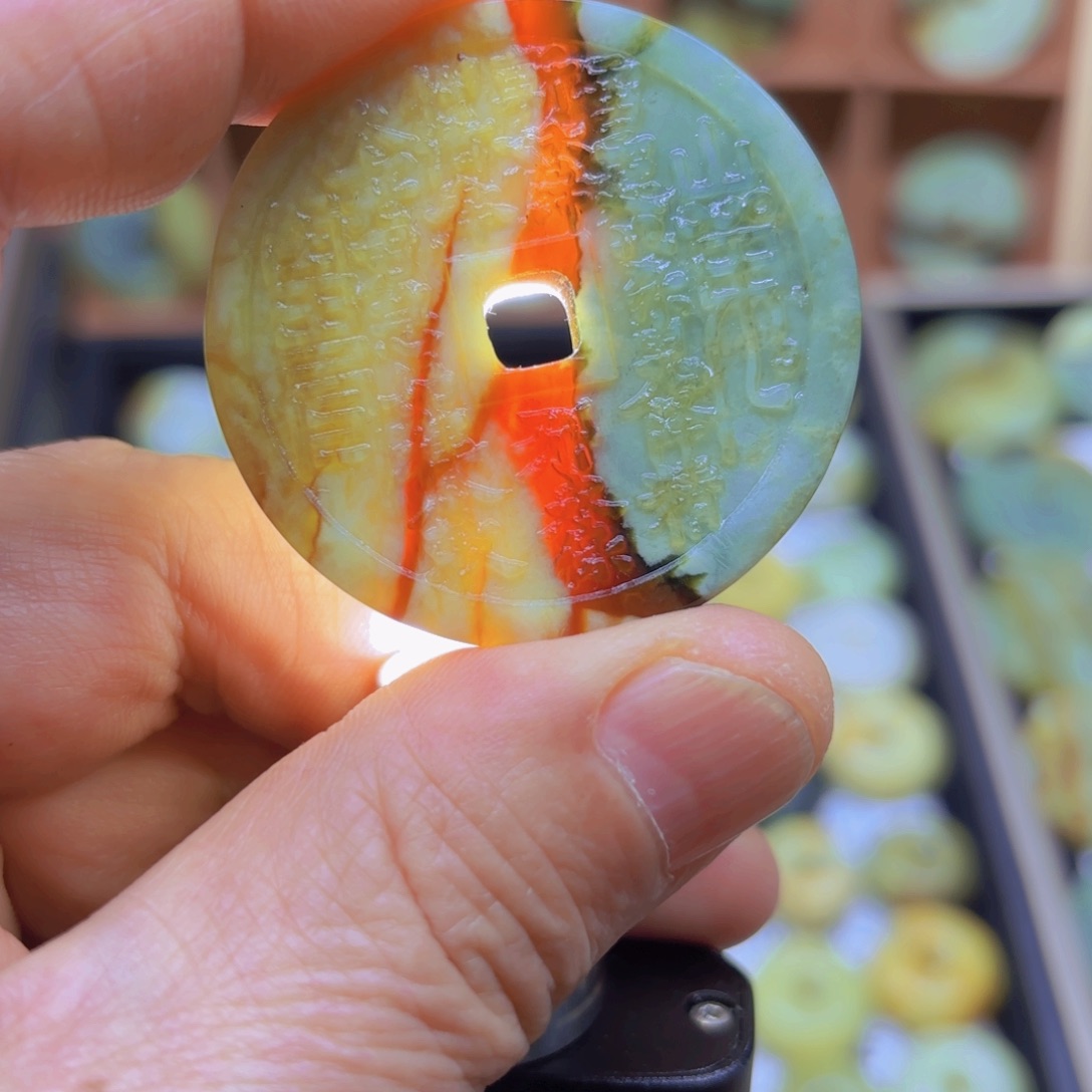 岫玉岫玉山鬼未镶嵌