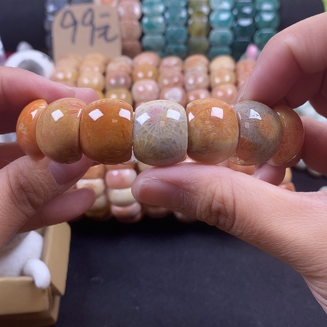硅化珊瑚（珊瑚玉）未镶嵌手牌 上新7