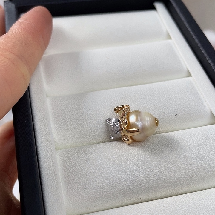 吊坠(不含链)银S925镶嵌海水珍珠