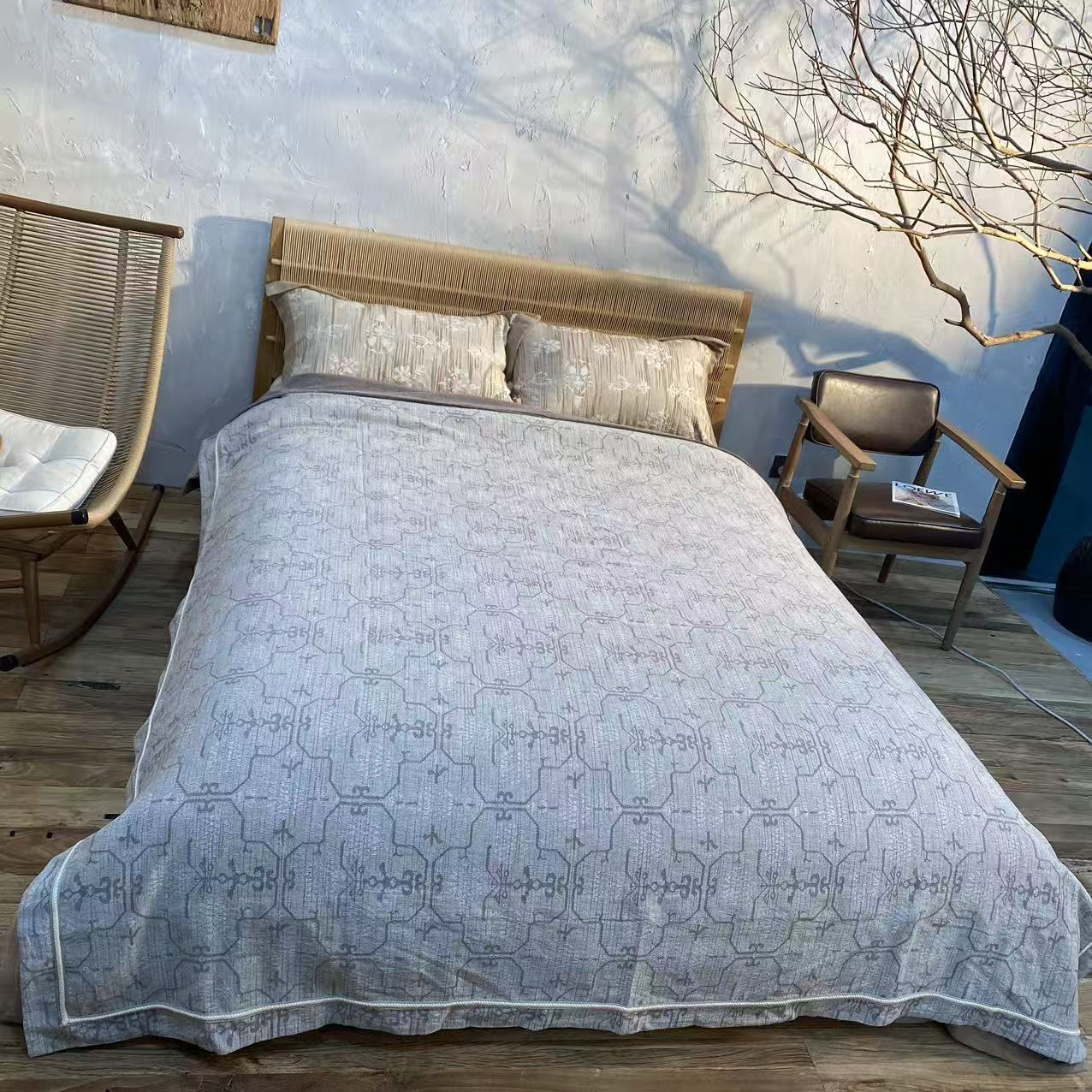 亚麻棉麻千秋岁单被套