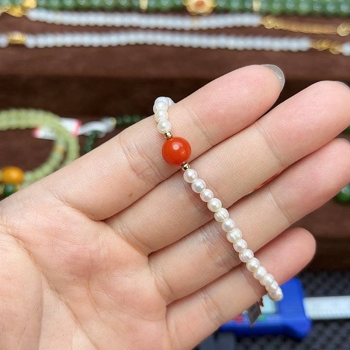 南红玛瑙手链未镶嵌