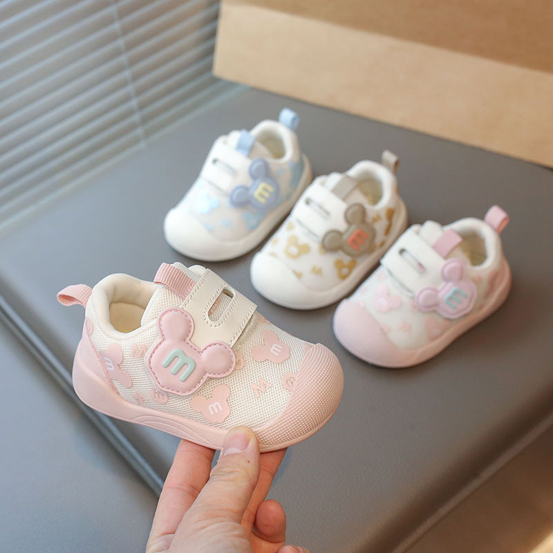 2025春季新款婴幼儿学步鞋卡通男宝宝运动鞋网面女童室内鞋子