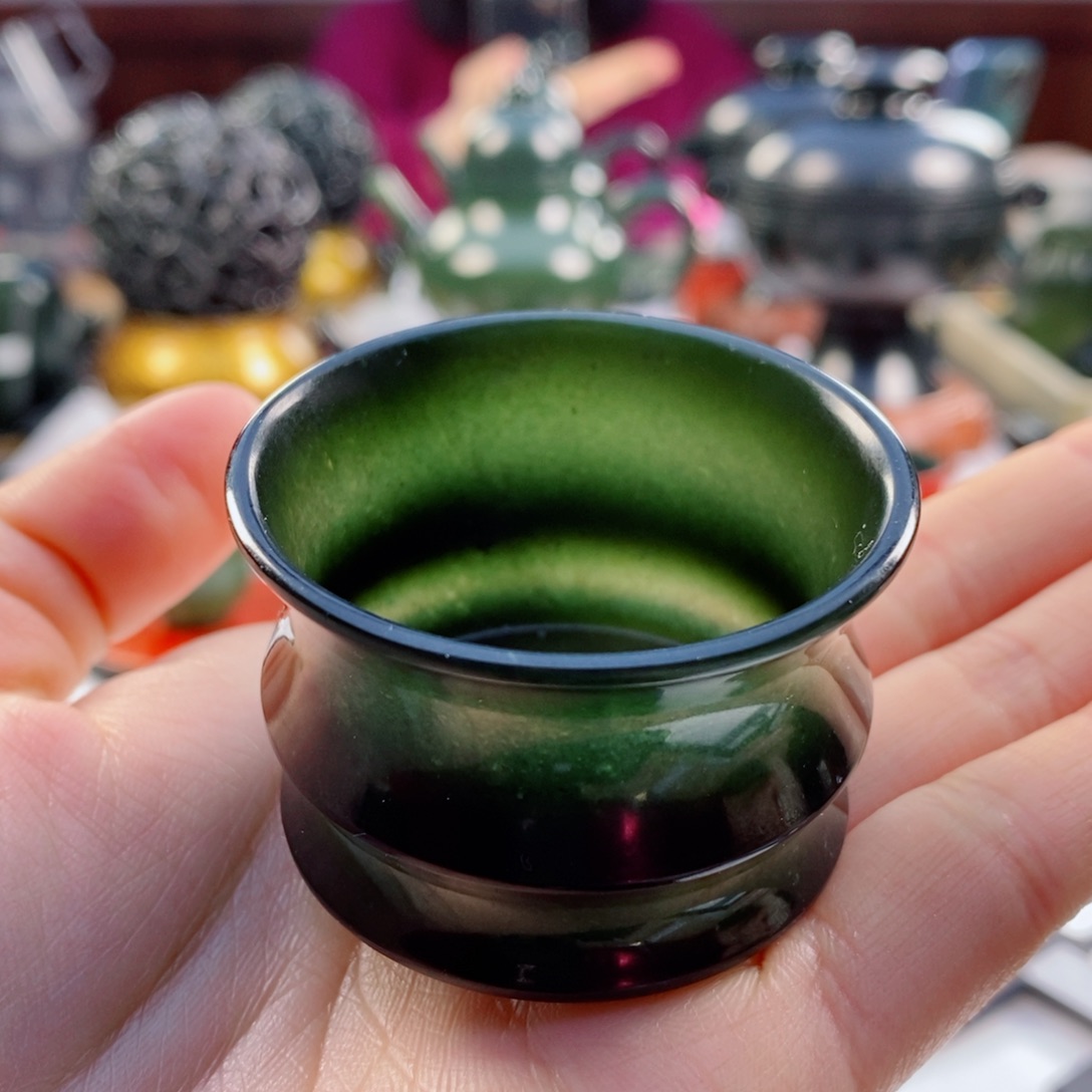 和田玉（青玉）摆件未镶嵌微瑕