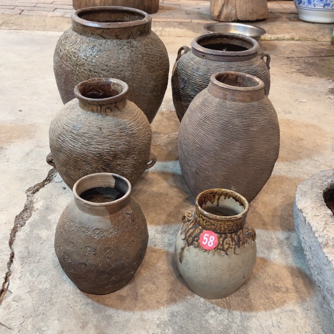 七***计木民俗老物件 老陶罐 6⃣️个