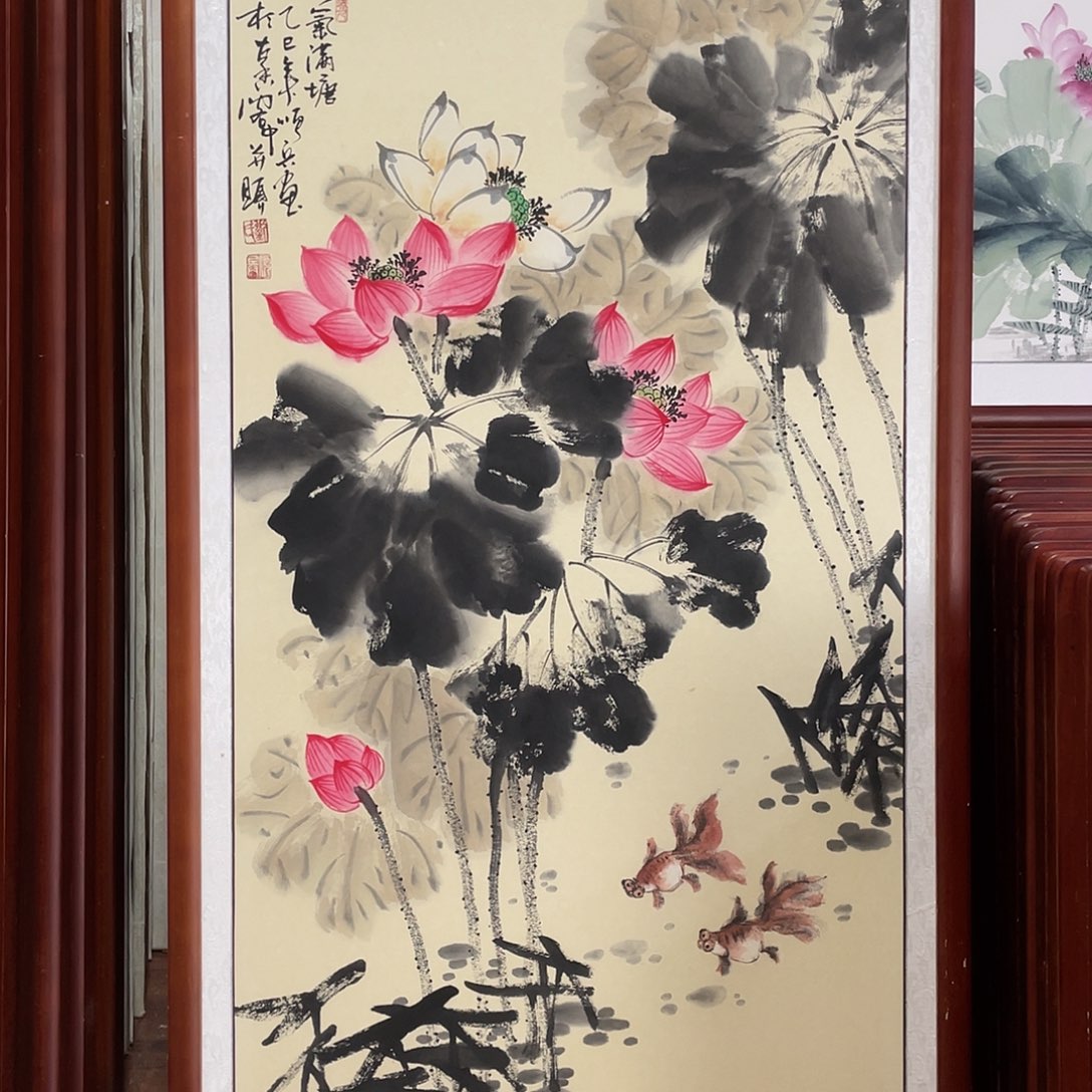 国画带框尺寸63*123厘米