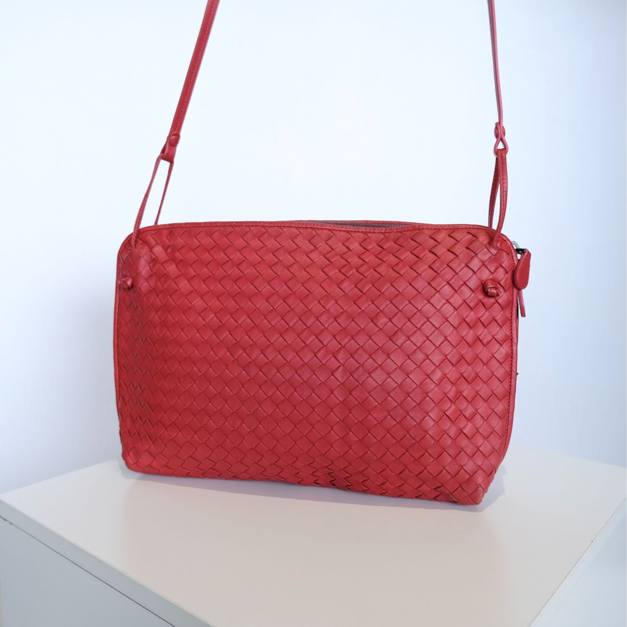 95新 BOTTEGA VENETA/葆蝶家 二手编织相机包K80250