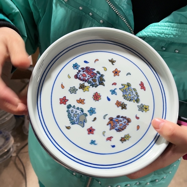 瓷片//////景德镇陶瓷茶盘。绿。