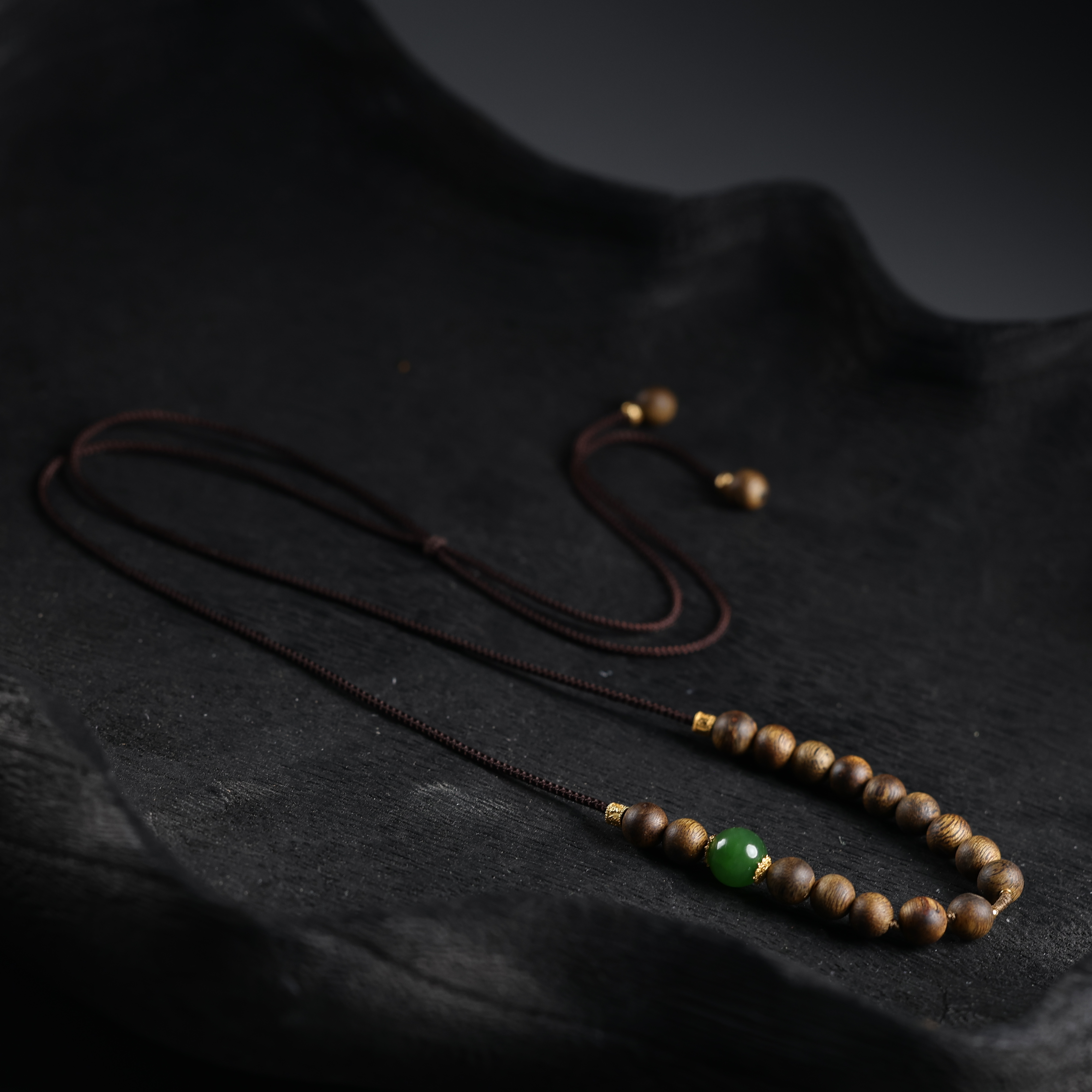 沉香“归真”严选精品棋楠沉香7mm+万能链项链