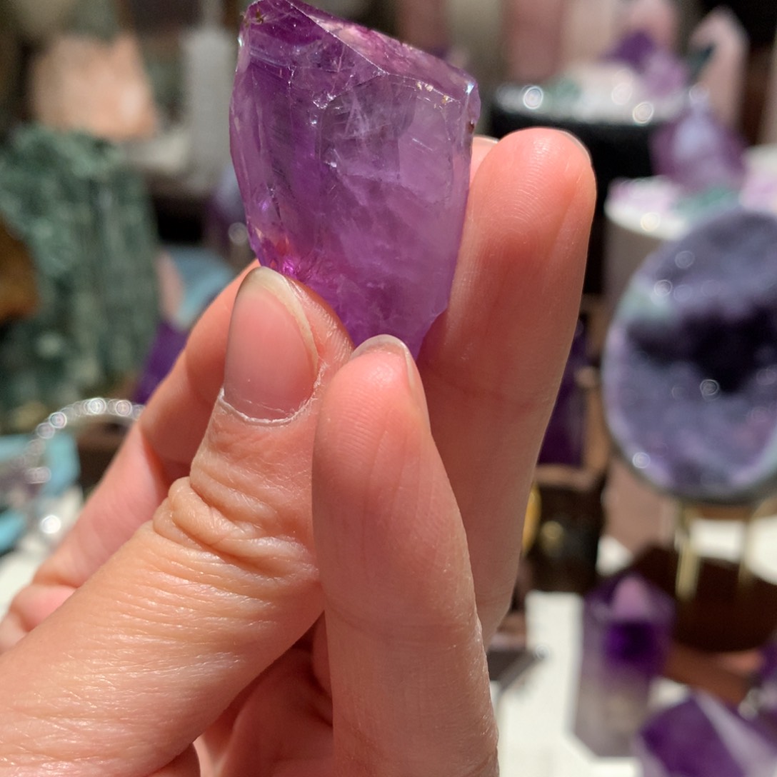 水晶原石未镶嵌紫水晶