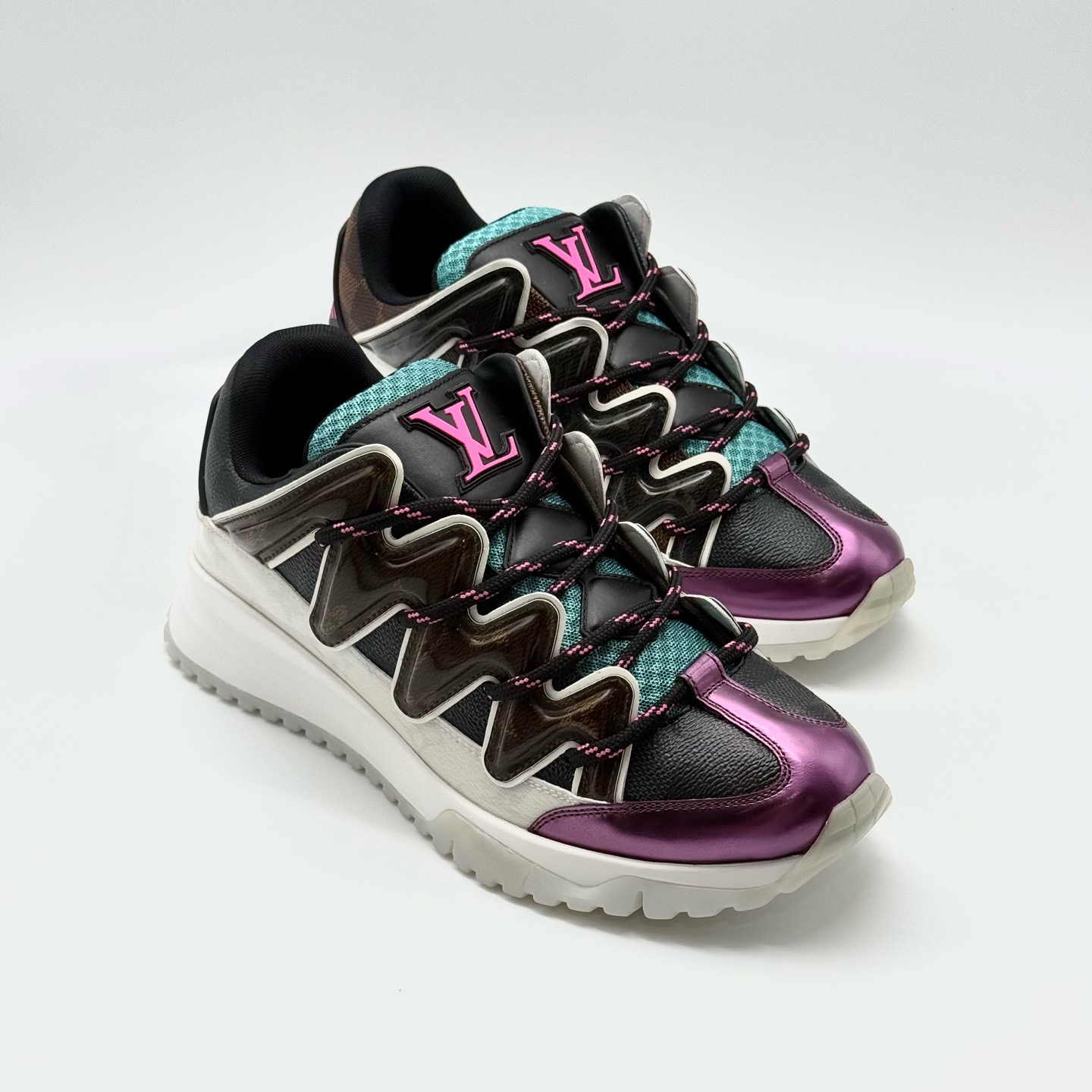 未使用 LouisVuitton/路易威登 彩色老花拼接运动鞋 39.5码