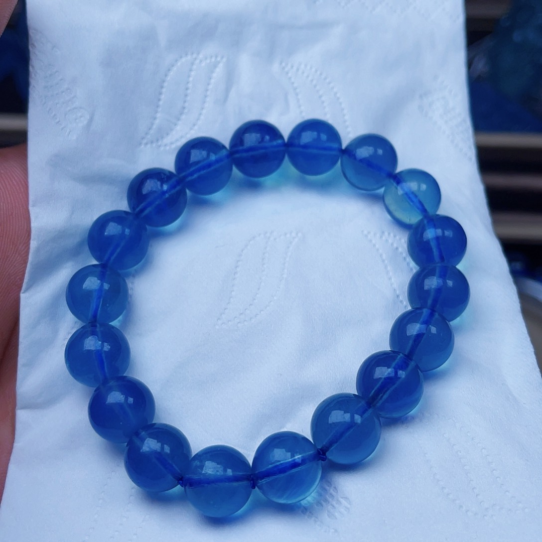 五***行天然辰砂魔鬼蓝手串