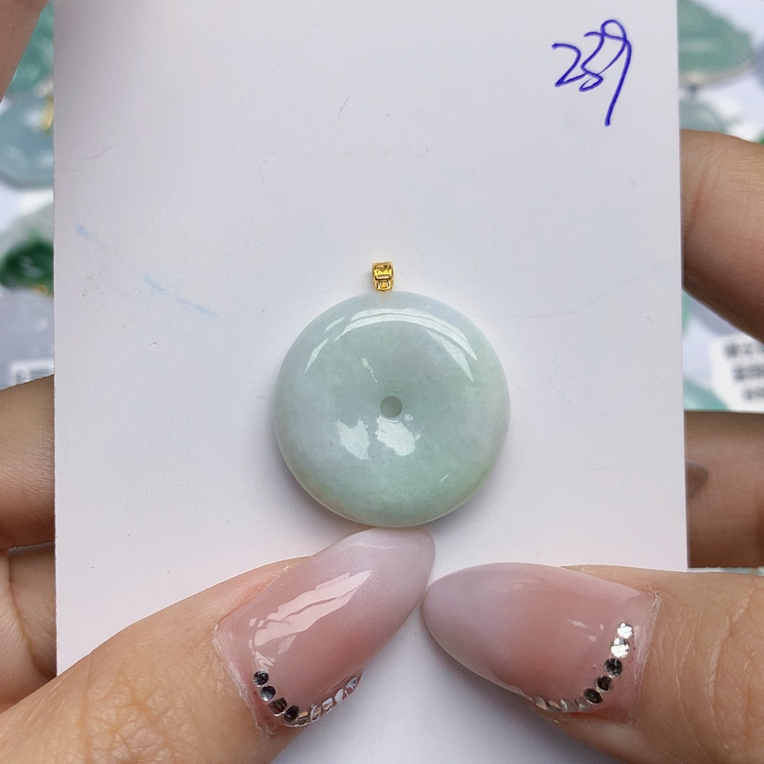 【闪购商品】翡翠颈饰18K金镶嵌翡翠A货