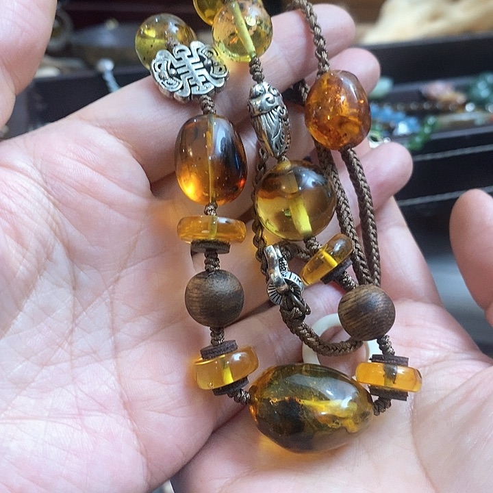 琥珀颈饰未镶嵌?*灵琥珀琥珀