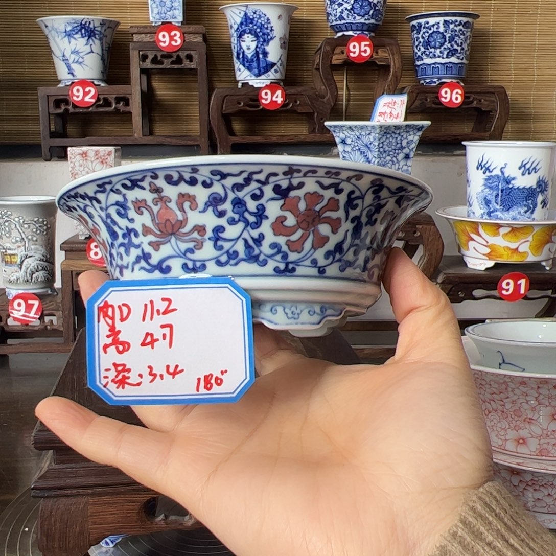 墨奈手绘陶瓷花盆