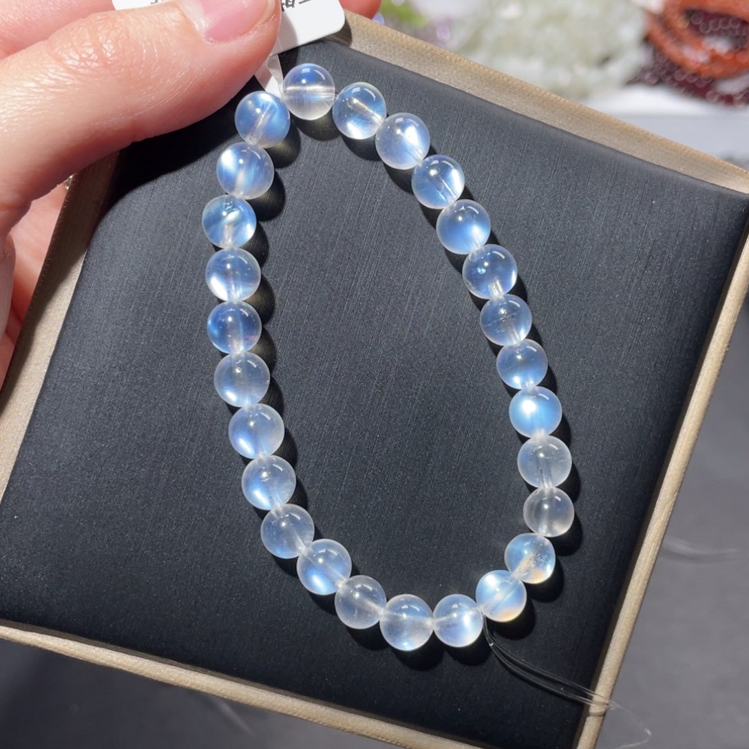 小****手链长石未镶嵌毕业级蓝月光7m+