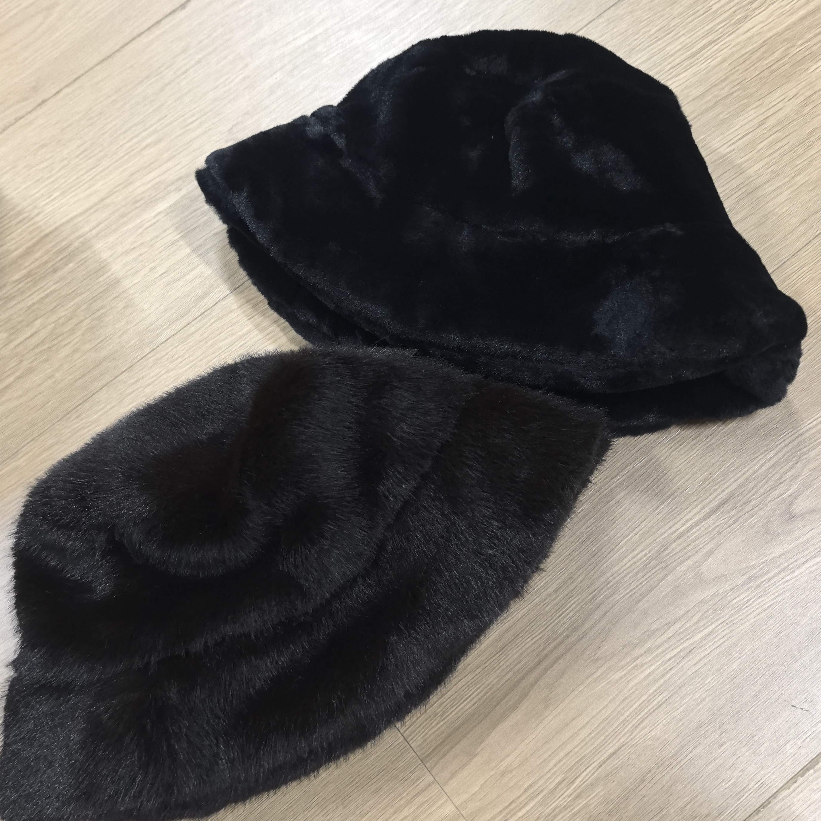 121228毛绒加厚保暖盆帽渔夫帽