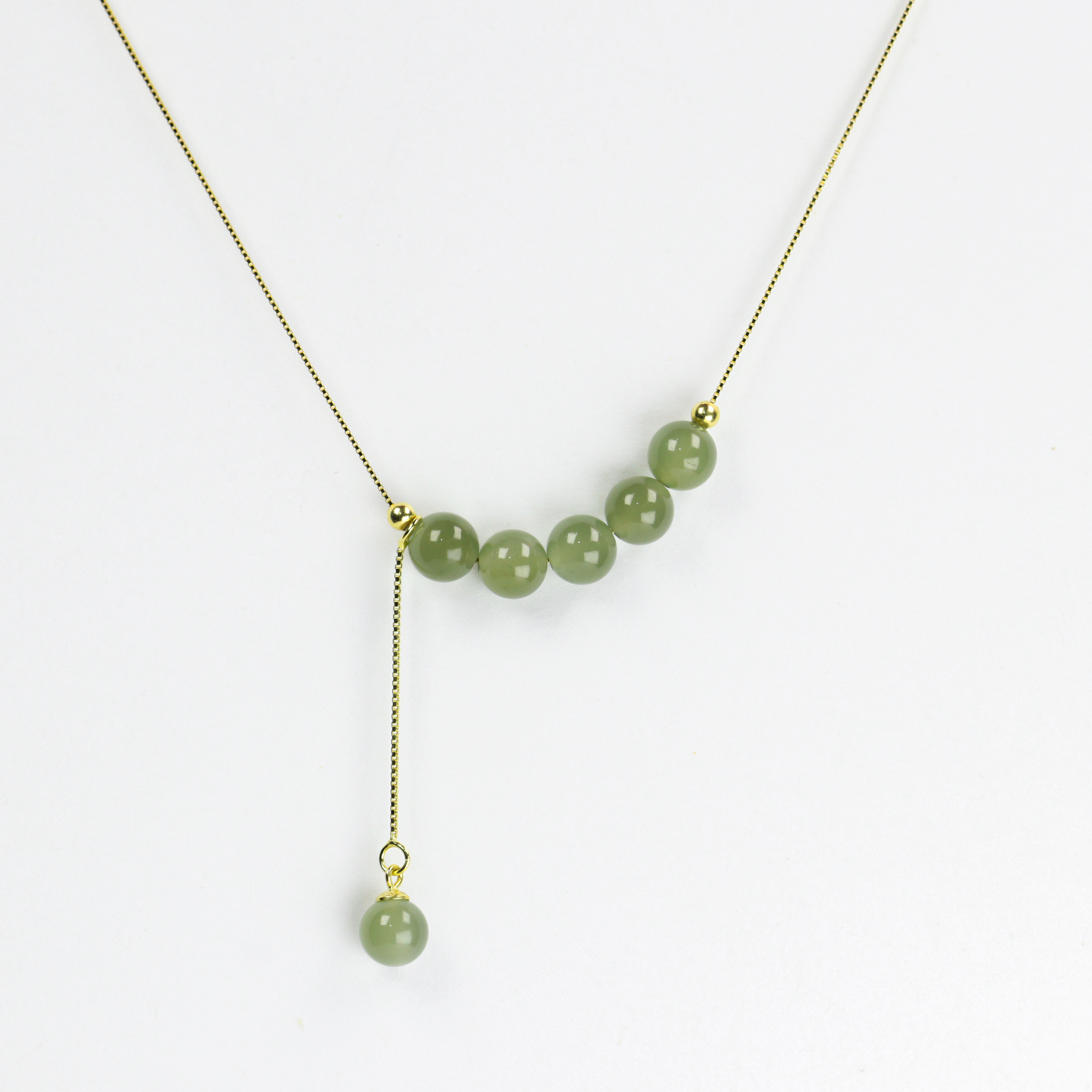 天然和田玉s925晴水微笑链（多样性发货）