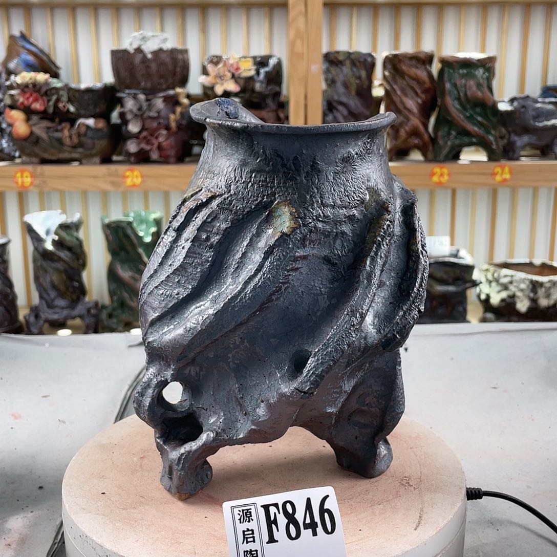 紫砂花盆手工制作默认微瑕846