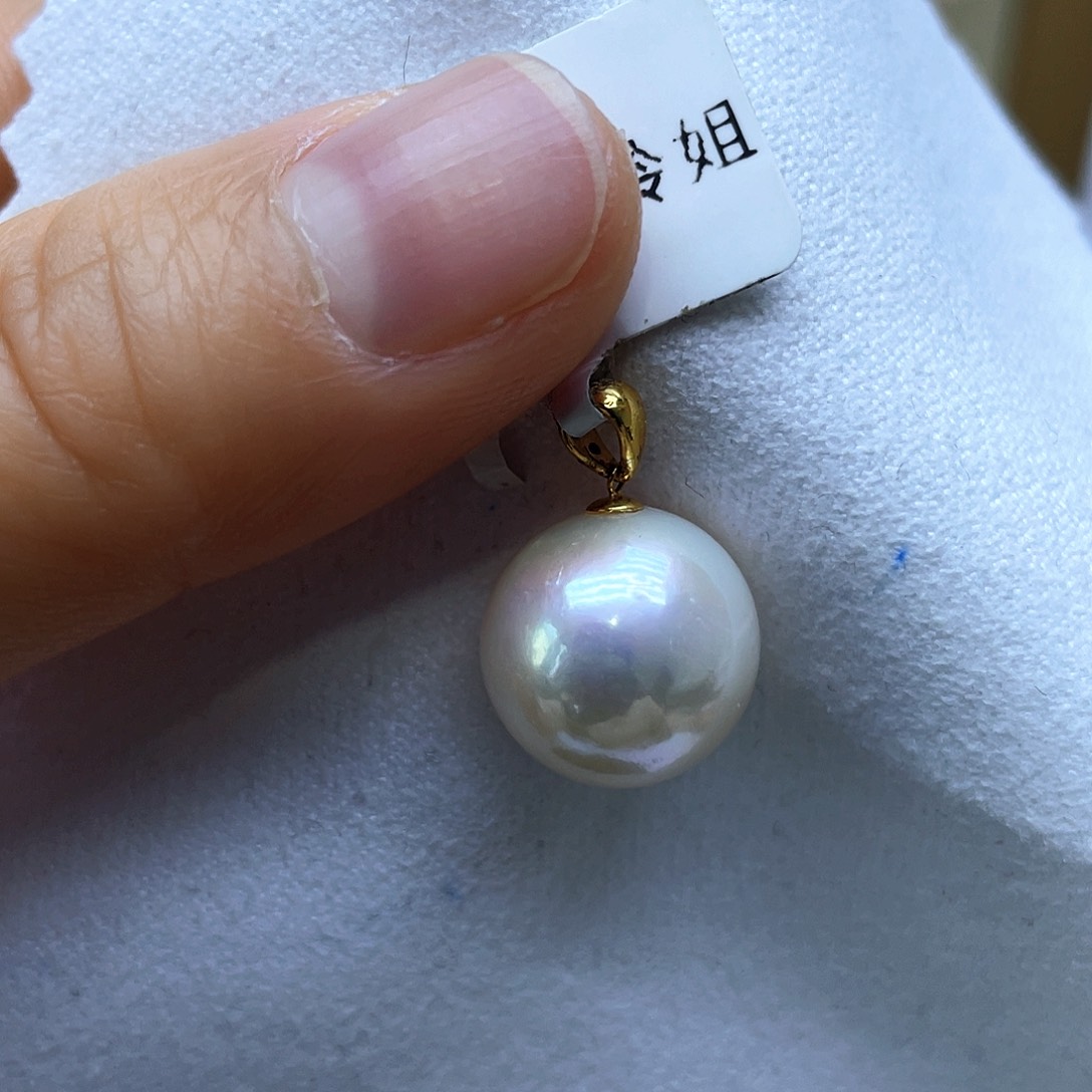 淡水珍珠颈饰18K金镶嵌