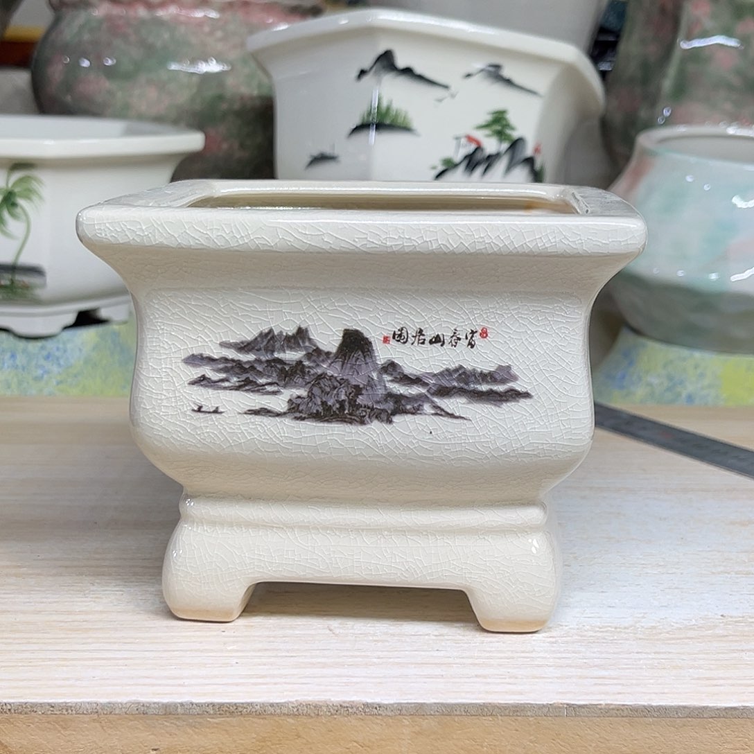 陶瓷绿植多肉微瑕花盆外口径：12*10