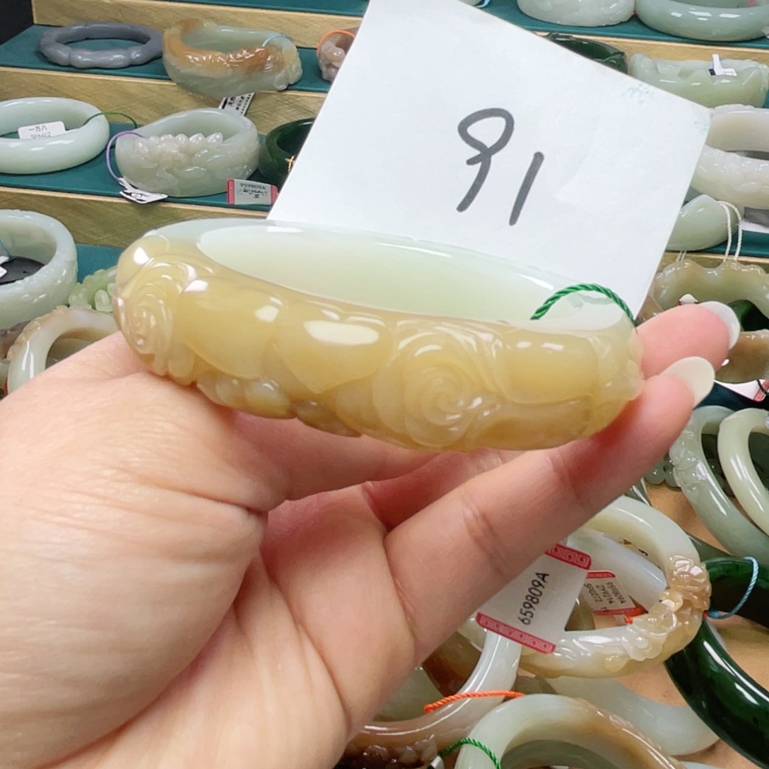 未镶嵌手镯和田玉圈口57