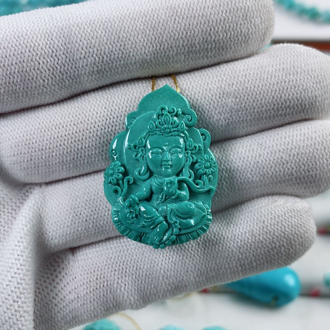 绿松石车挂未镶嵌