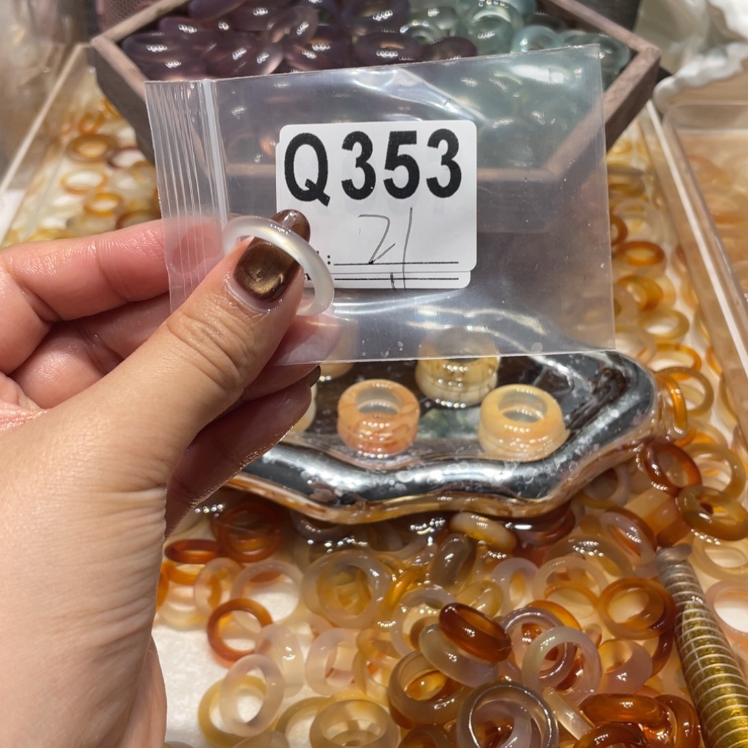 玛瑙/玉髓未镶嵌戒指353