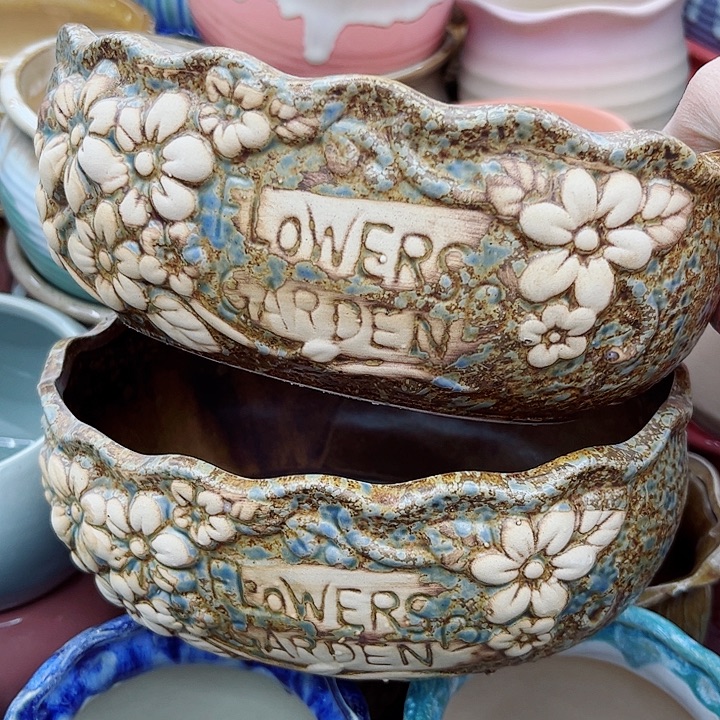 多肉绿植陶瓷花盆9.9包邮，有孔