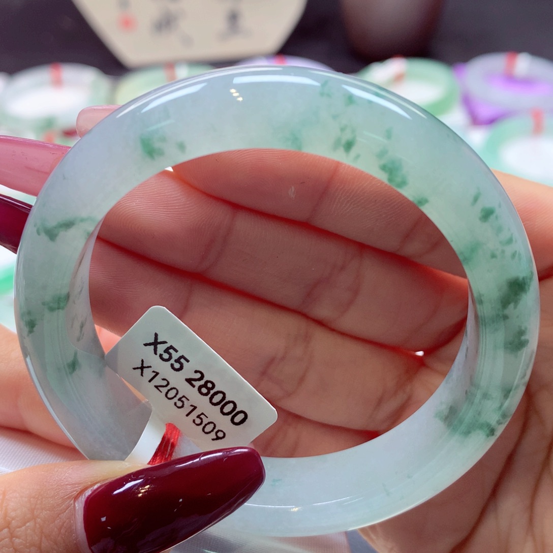 翡翠手镯未镶嵌正圈1号66