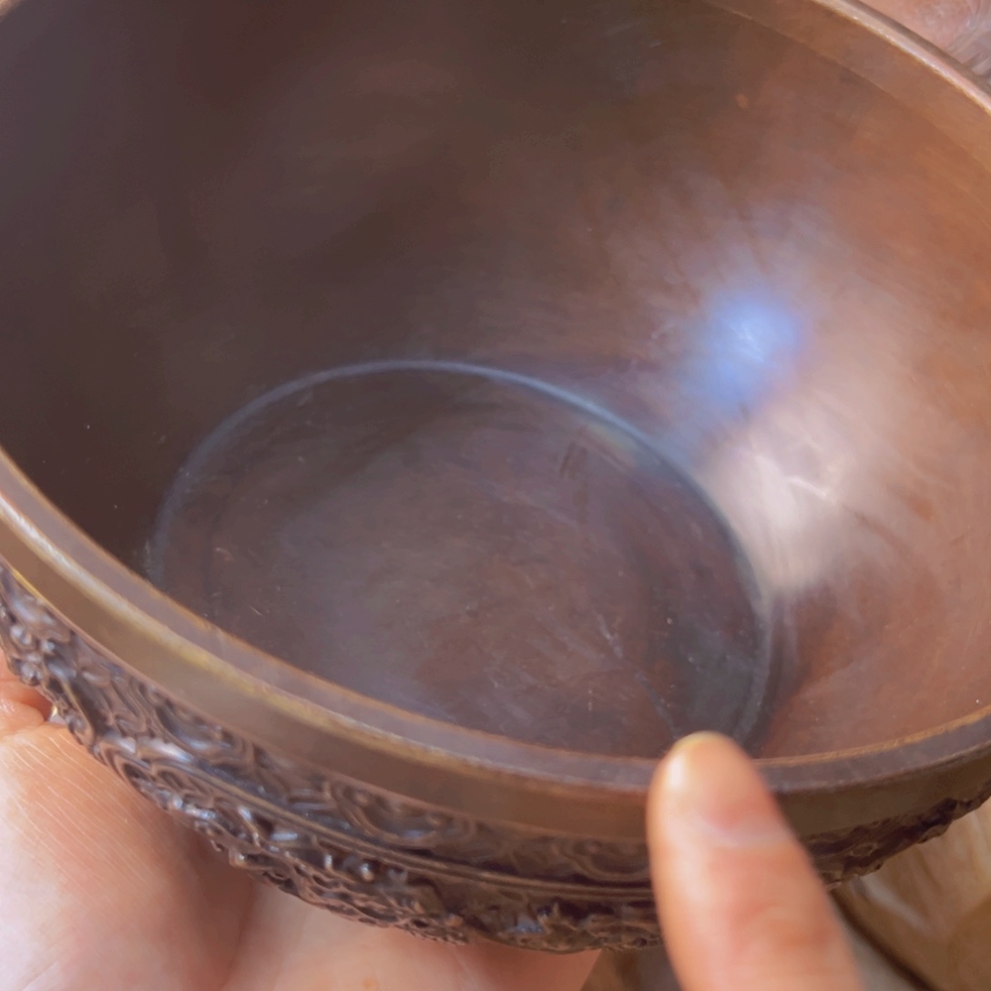 原矿风磨铜麒麟聚宝盆