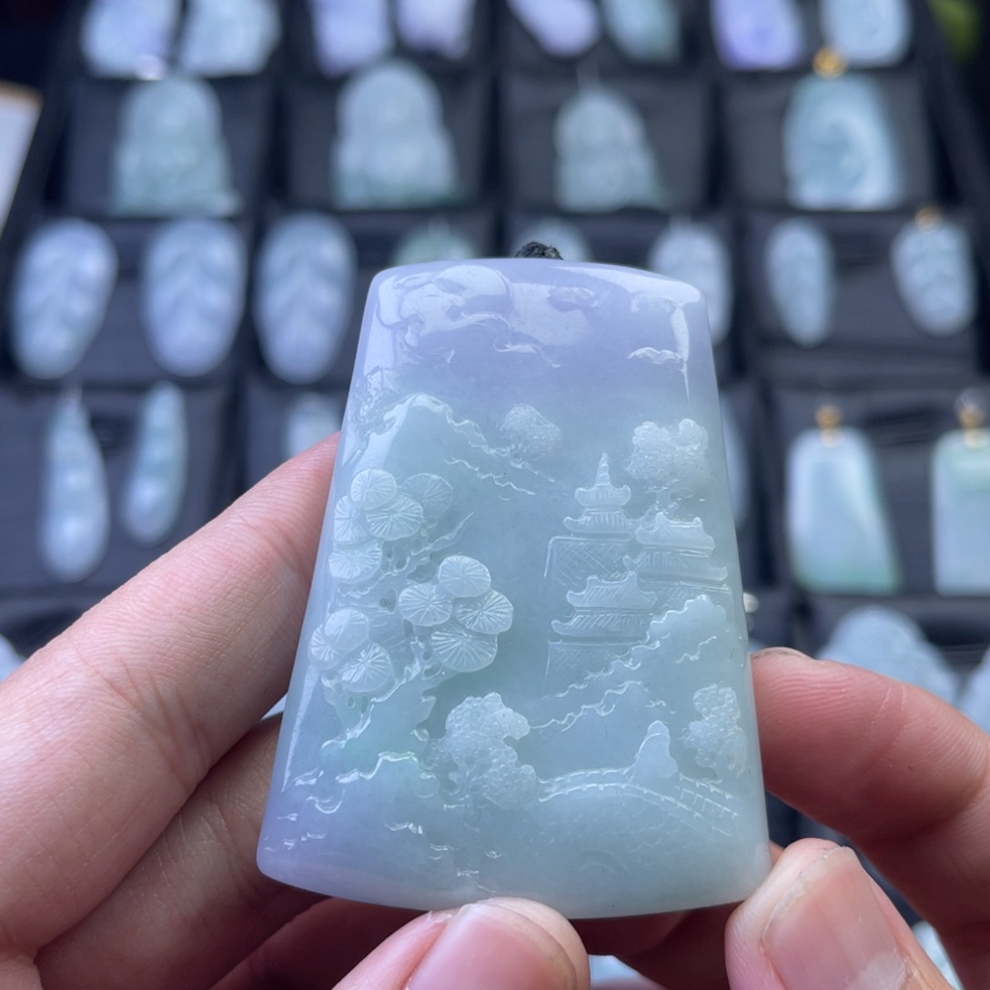 翡翠未镶嵌颈饰622