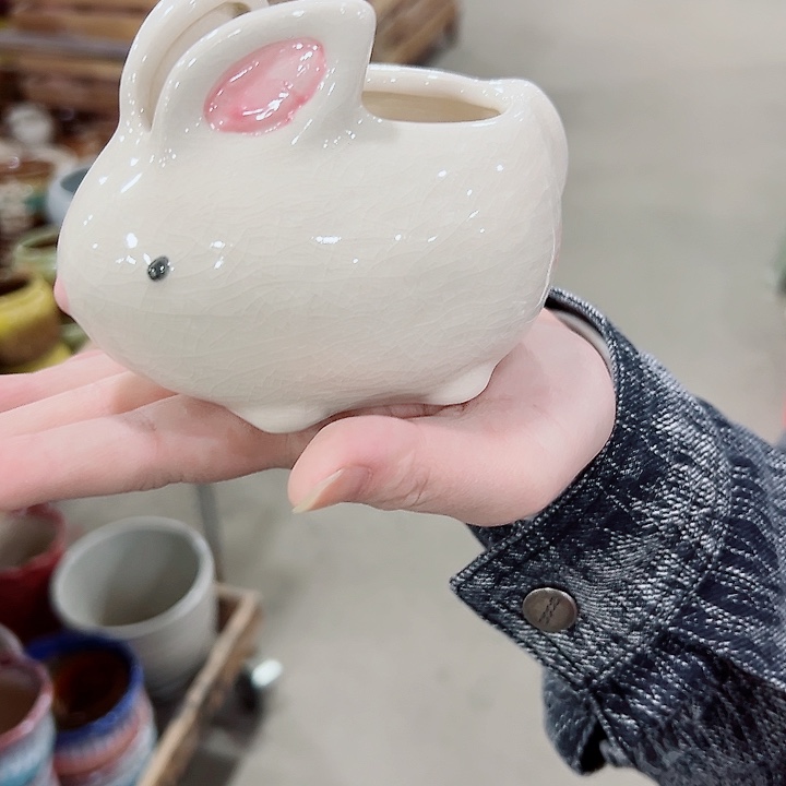 有孔.凑满10元发货多肉陶瓷花盆！