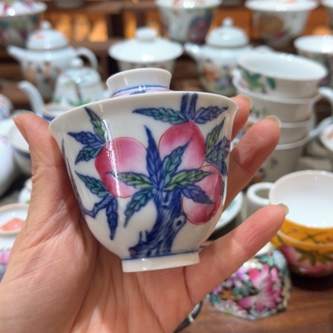 卓*君手绘盖碗壶承陶瓷