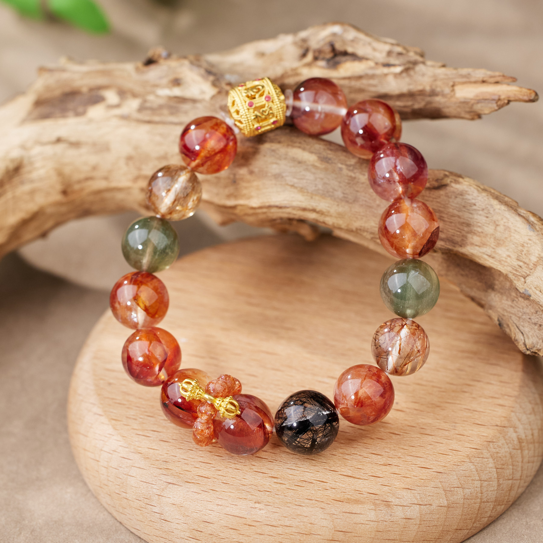 【歪歪】*红胶花手串 卡11（多样性发）*18K镶嵌P8012