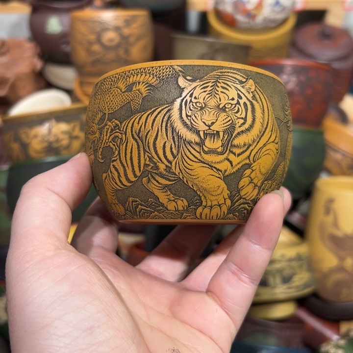 紫砂茶杯宜兴紫砂主人杯