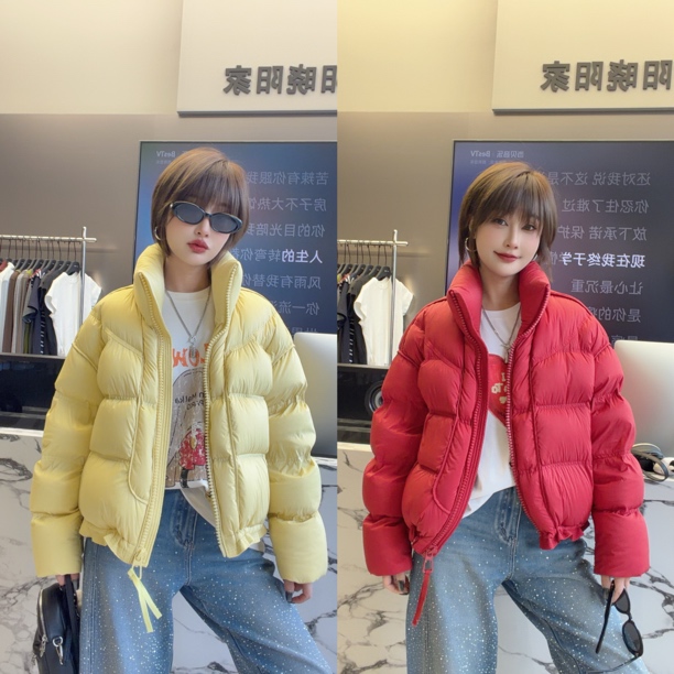 冬季95鸭绒羽绒服纯色简约洋气彩色25003