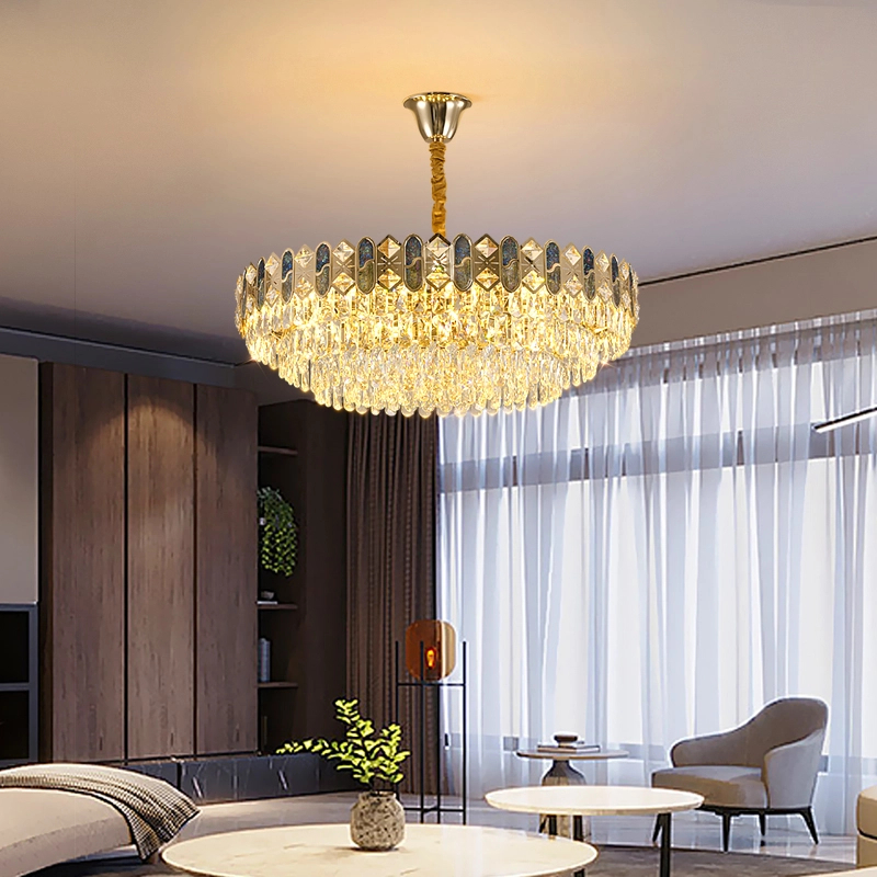 现代美式轻奢水晶吊灯客厅主灯别墅大气创意奢华餐厅主卧室灯具