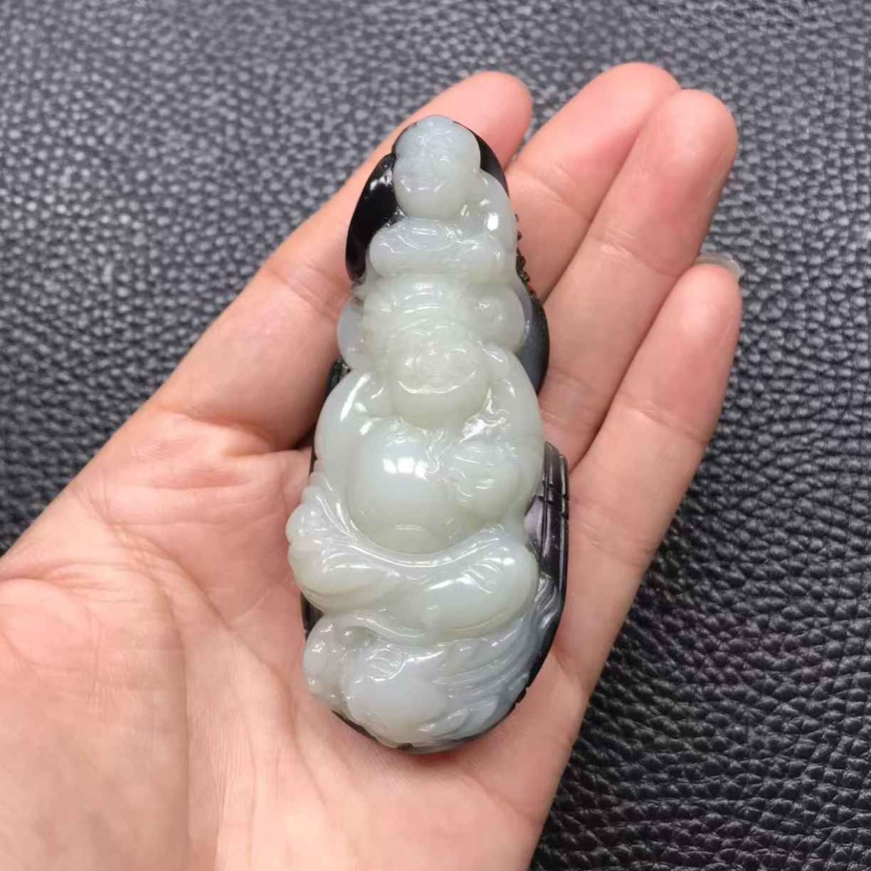 和田玉财神，实物漂亮