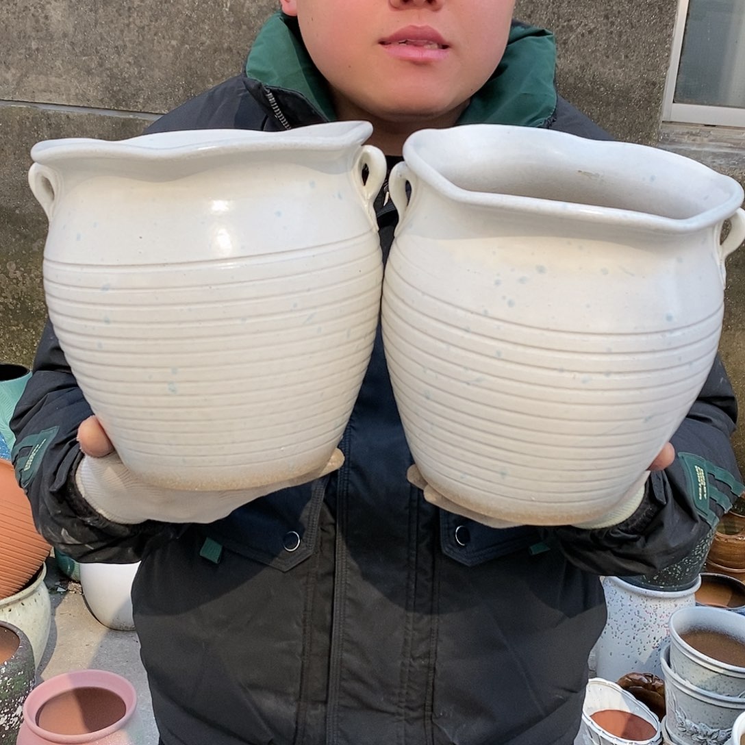 紫砂花盆正品口19高19