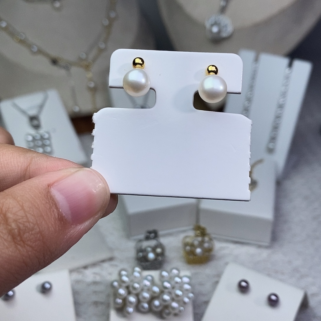 耳饰淡水珍珠银S925镶嵌